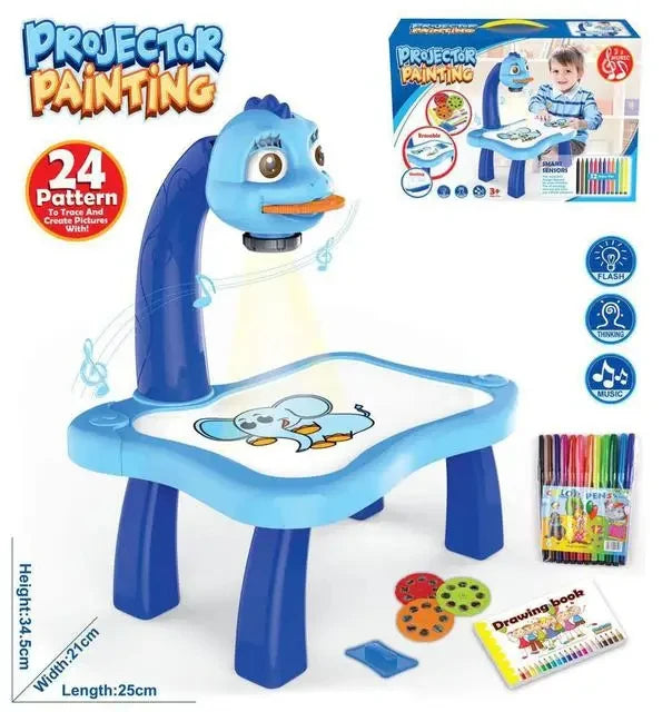Kids LED Projector Drawing Table Toys Art Painting Desk Educational Learning Toys Cultivate Kids