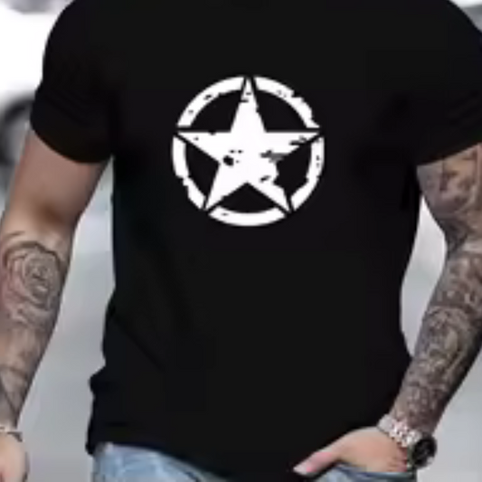 Summer Men's round-neck short-sleeved shirts