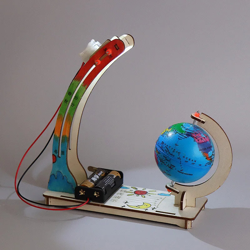 Day Night Alternation Globe Kids Science Toys DIY STEM Technological Physics Learning Kit