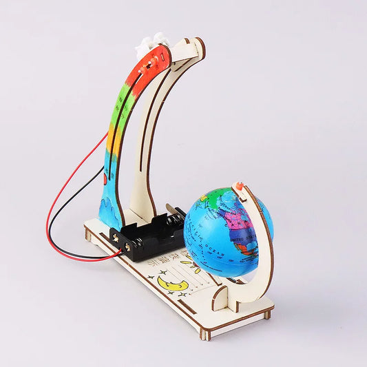 Day Night Alternation Globe Kids Science Toys DIY STEM Technological Physics Learning Kit