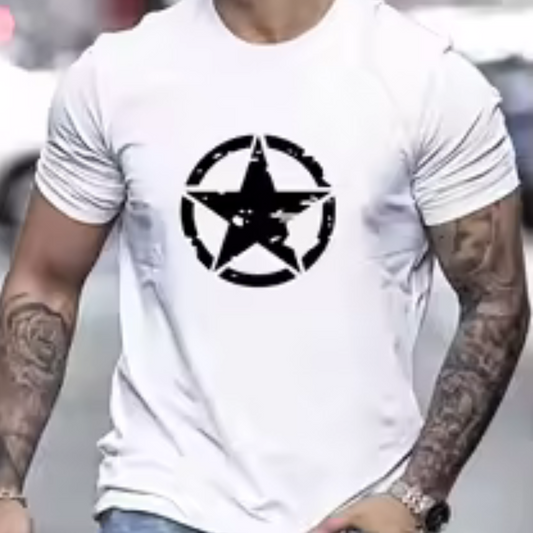 Summer Men's round-neck short-sleeved shirts